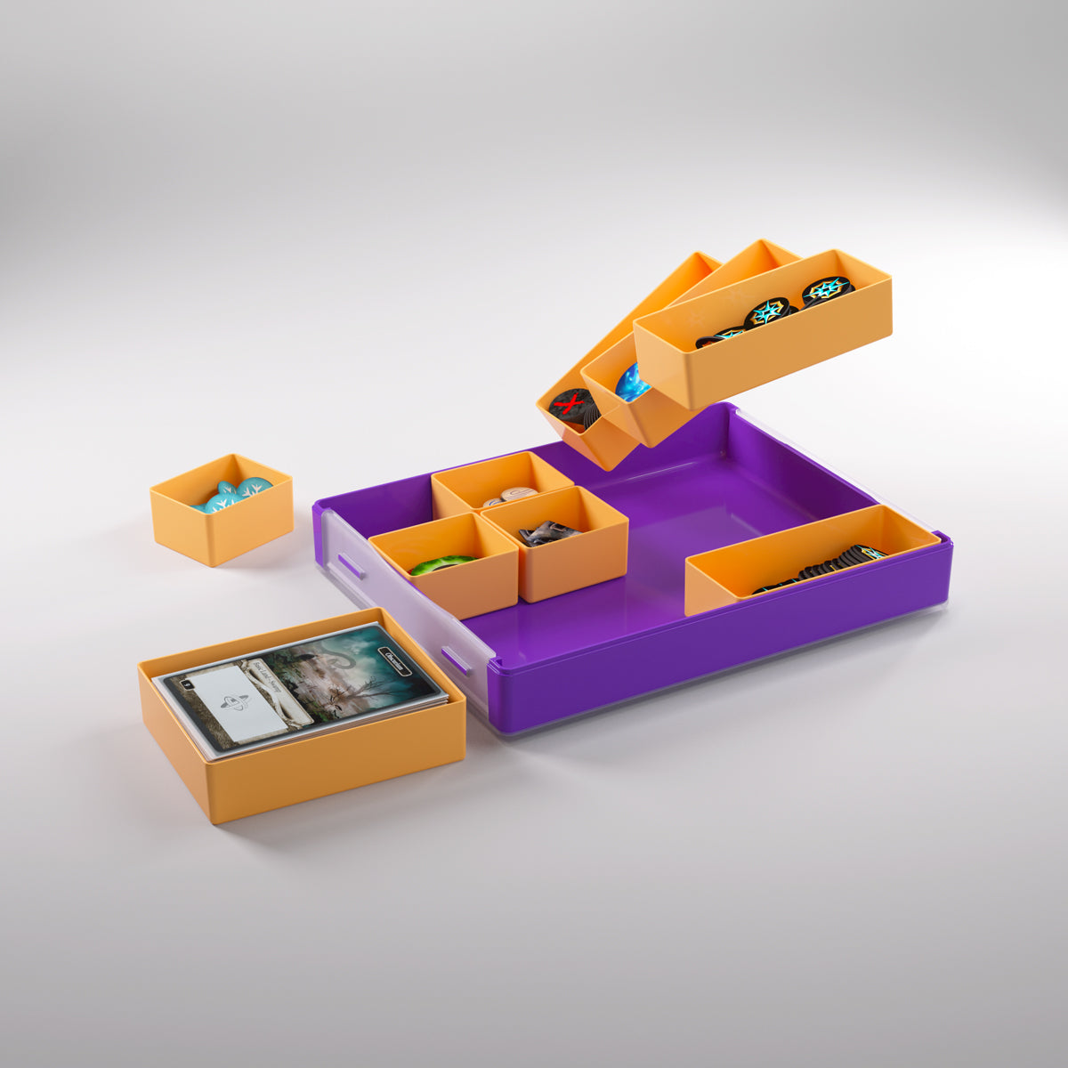 Gamegenic Token Silo Convertible Advanced Storage Box - Purple/Orange