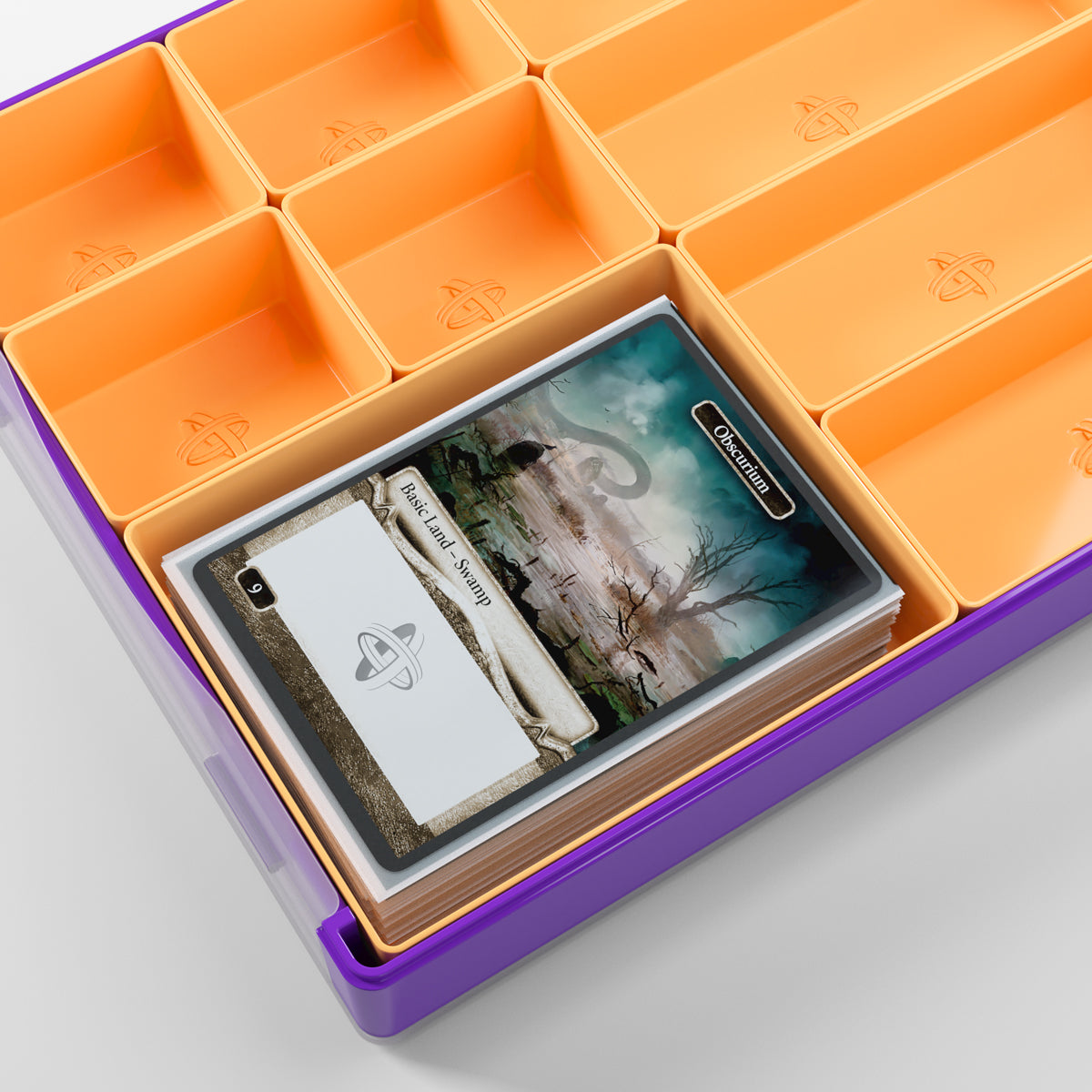 Gamegenic Token Silo Convertible Advanced Storage Box - Purple/Orange
