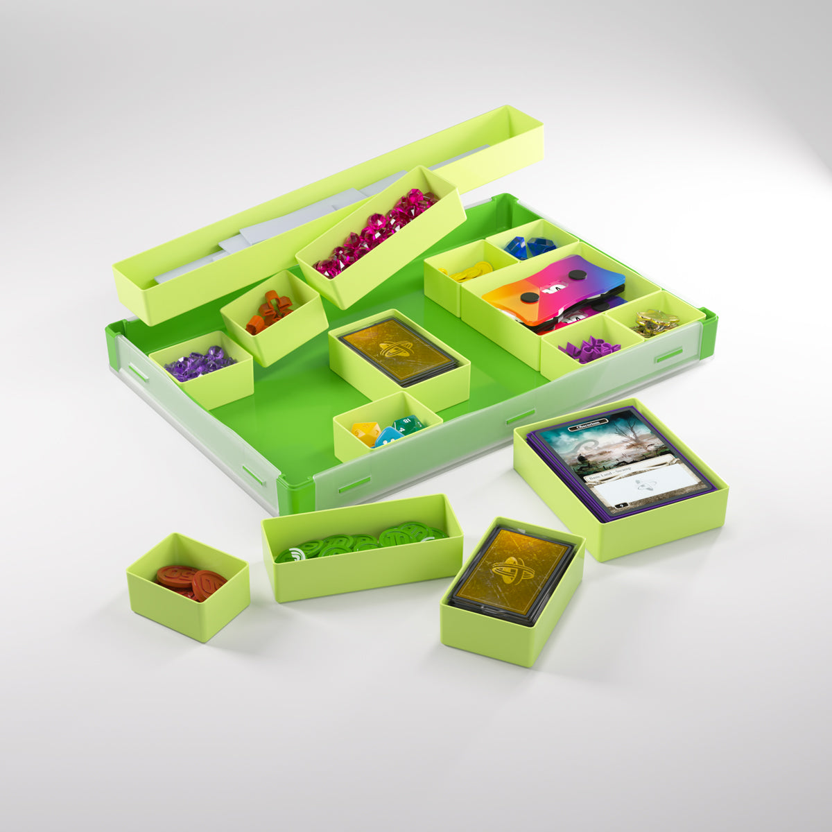 Gamegenic Token Silo XL Convertible Advanced Storage Box - Green/Lime