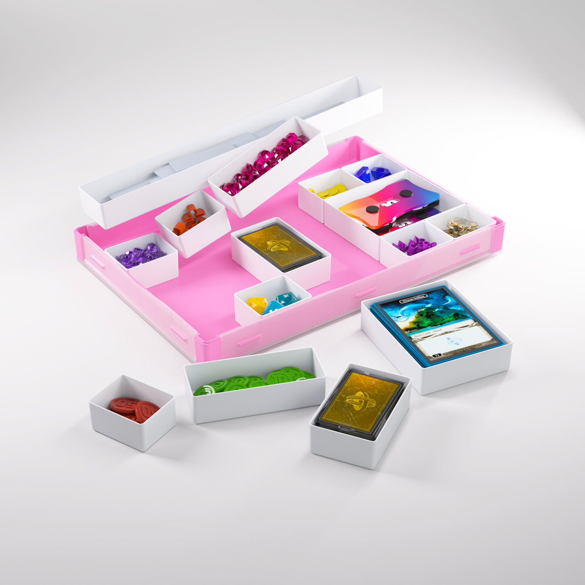 Gamegenic Token Silo XL Convertible Advanced Storage Box - Pink/White