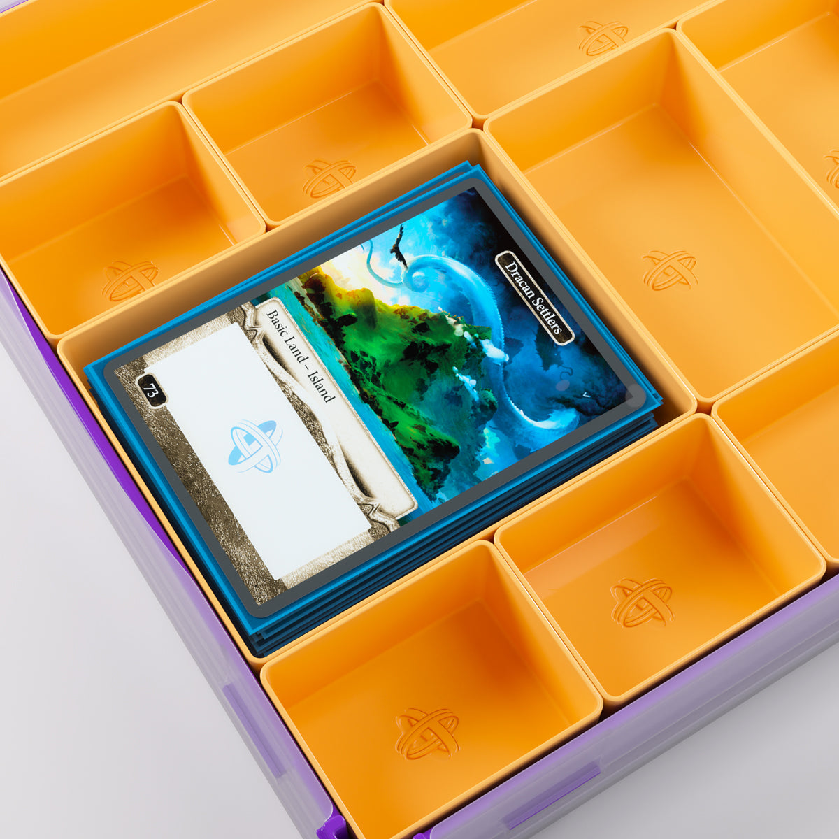 Gamegenic Token Silo XL Convertible Advanced Storage Box - Purple/Orange