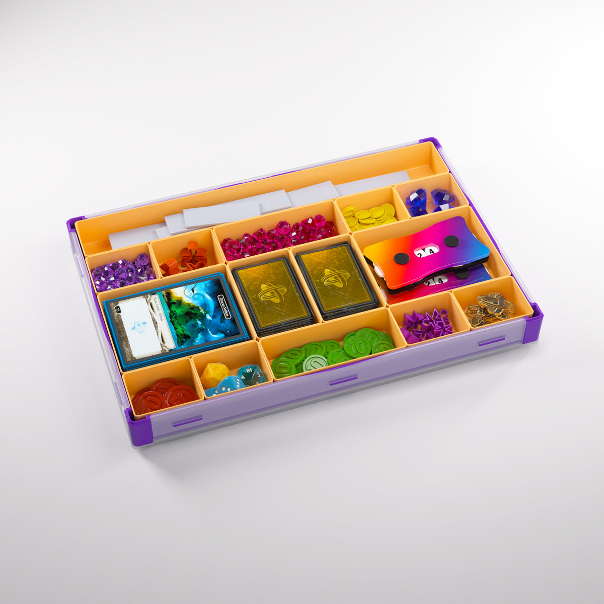 Gamegenic Token Silo XL Convertible Advanced Storage Box - Purple/Orange