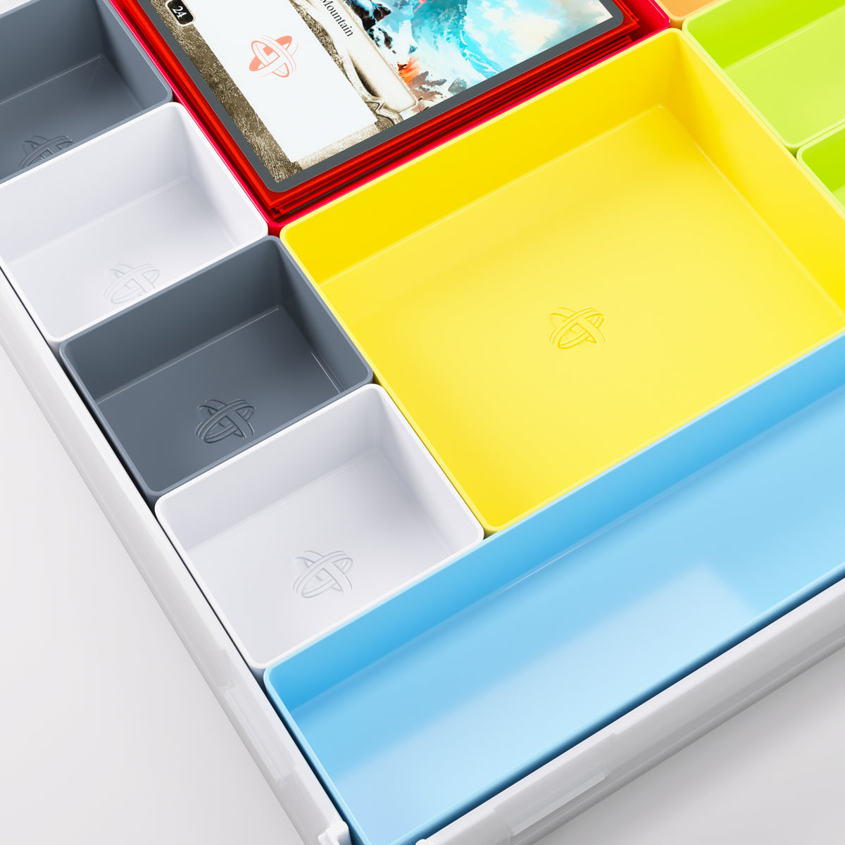 Gamegenic Token Silo XL Convertible Advanced Storage Box - White/Multicolour