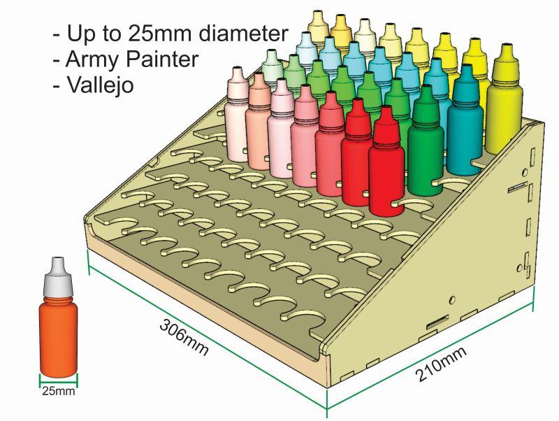 Miniature Scenery - Paint Rack 25mm