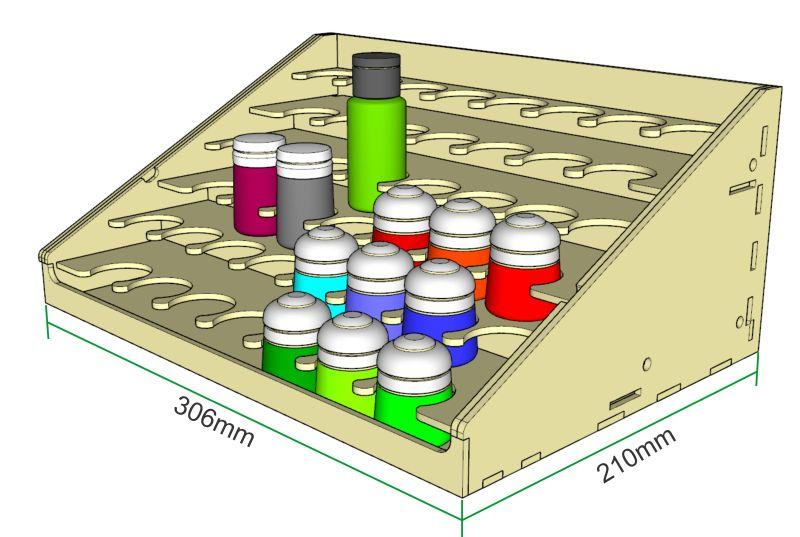 Miniature Scenery - Paint Rack 32mm
