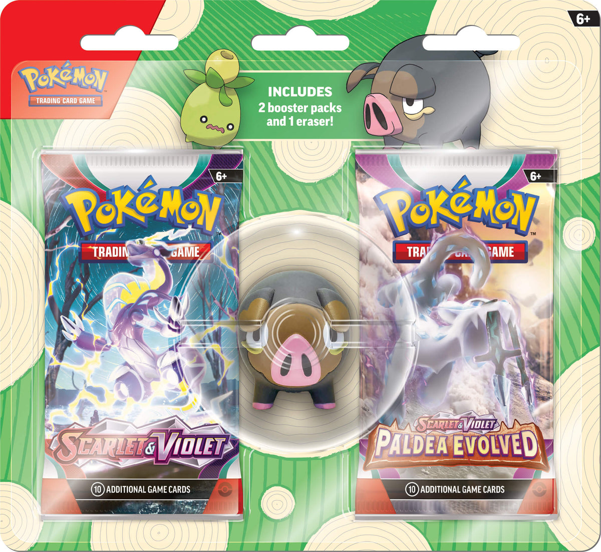 Pokemon TCG - Eraser & Booster Pack Blister