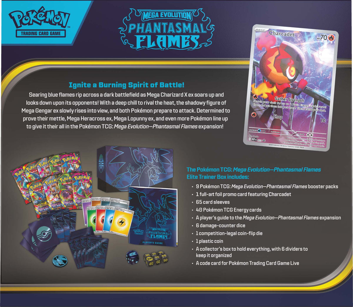Pokemon TCG: Mega Evolution—Phantasmal Flames - Elite Trainer Box