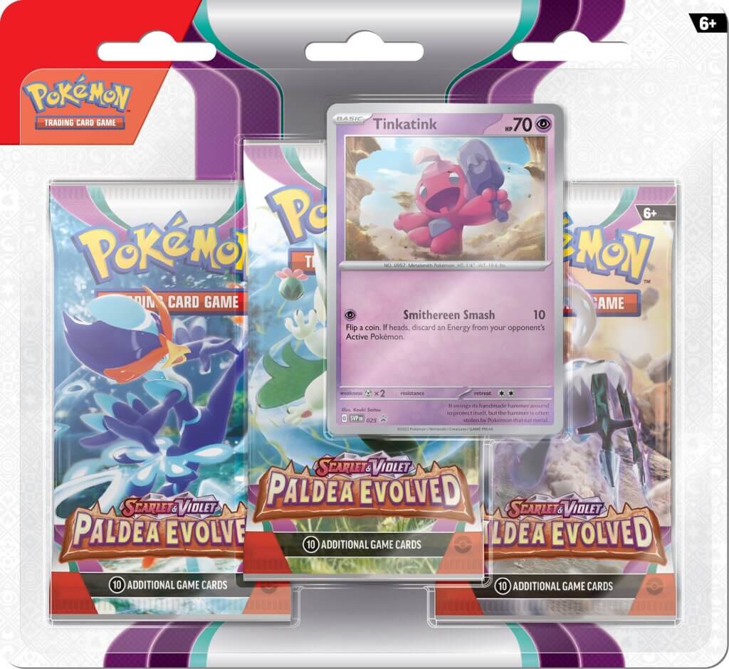 Pokemon TCG - Scarlet & Violet: Paldea Evolved (Three Booster Blister Pack)