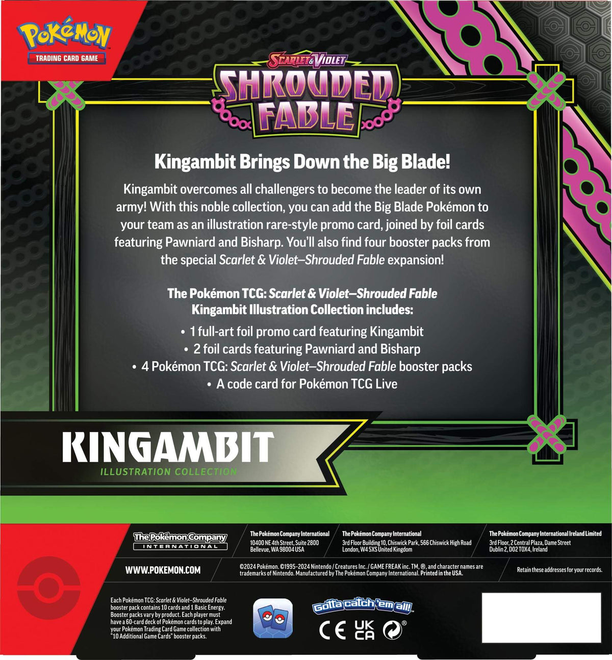 Pokemon TCG: Scarlet & Violet- Shrouded Fable (Kingambit Illustration Collection)