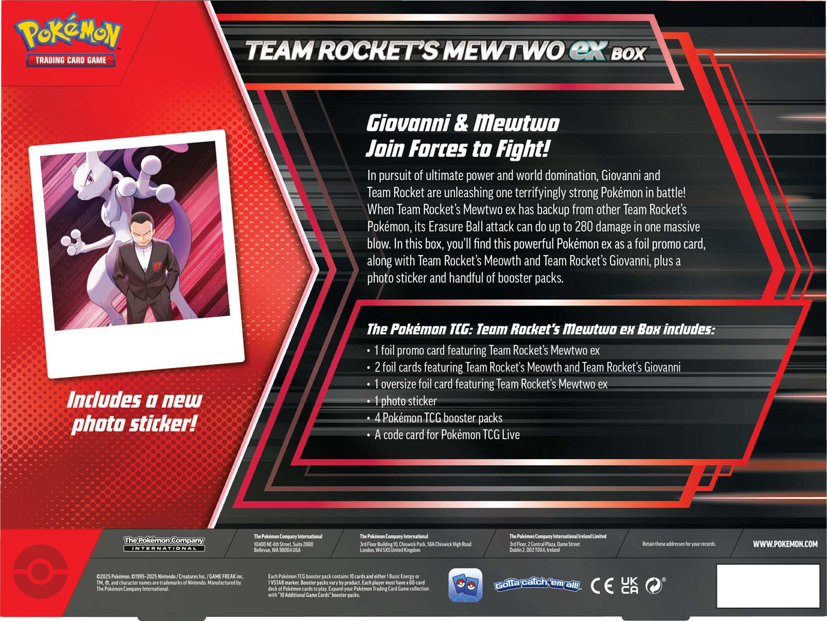 Pokemong TCG: Team Rocket's Mewtwo ex Box