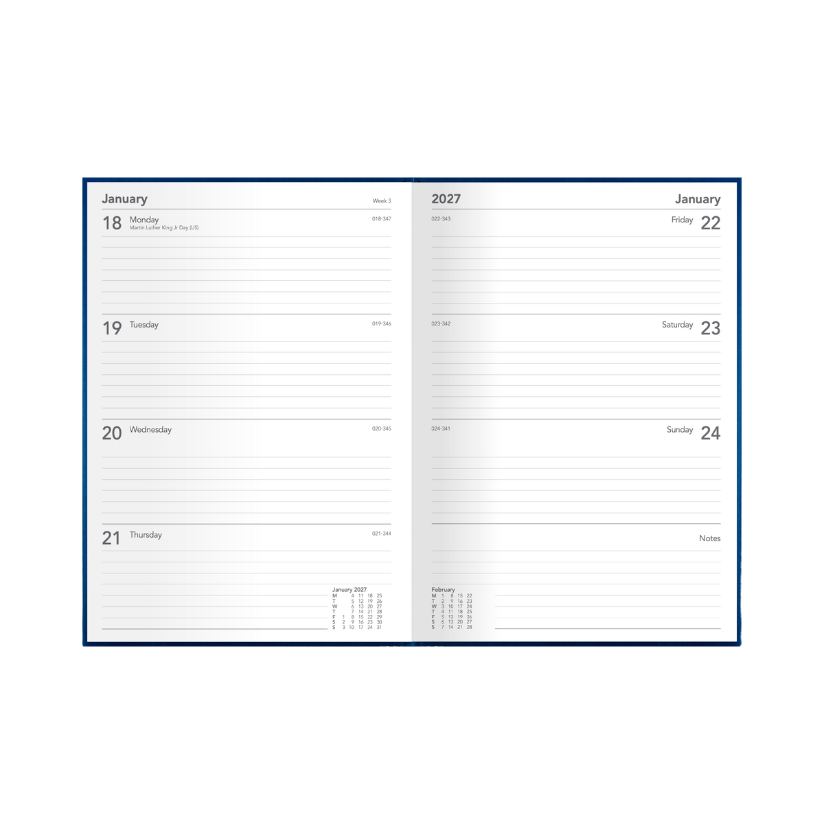 Collins 2027 Calendar Year Diary - Silhouette S4700 A4 WTV Purple