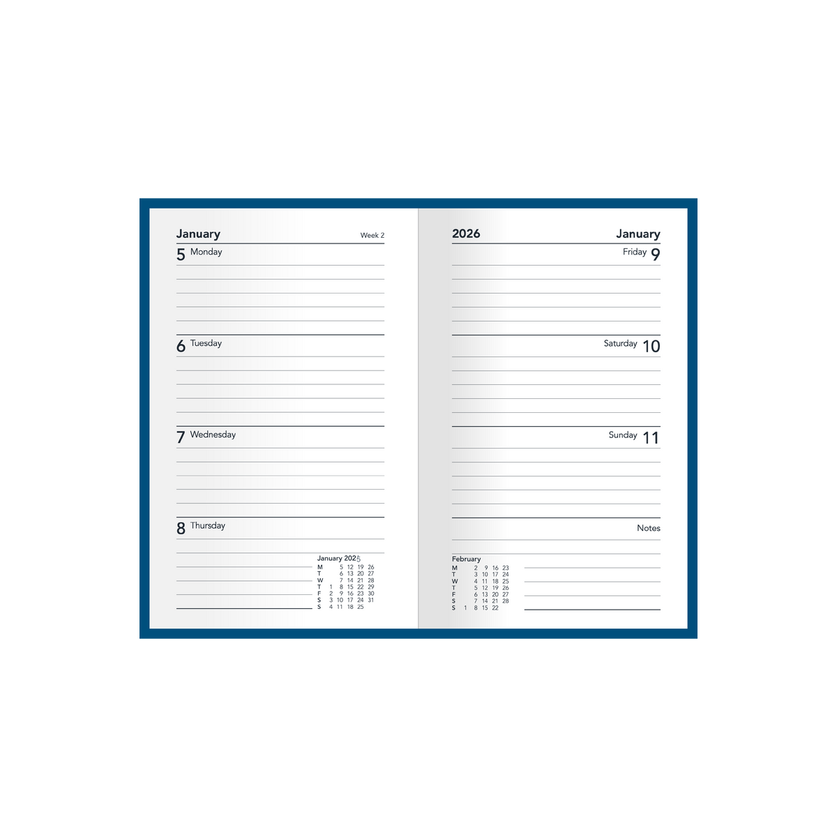 Collins 2026 Calendar Year Diary - Silhouette S6700 B7R WTV CHARCOAL
