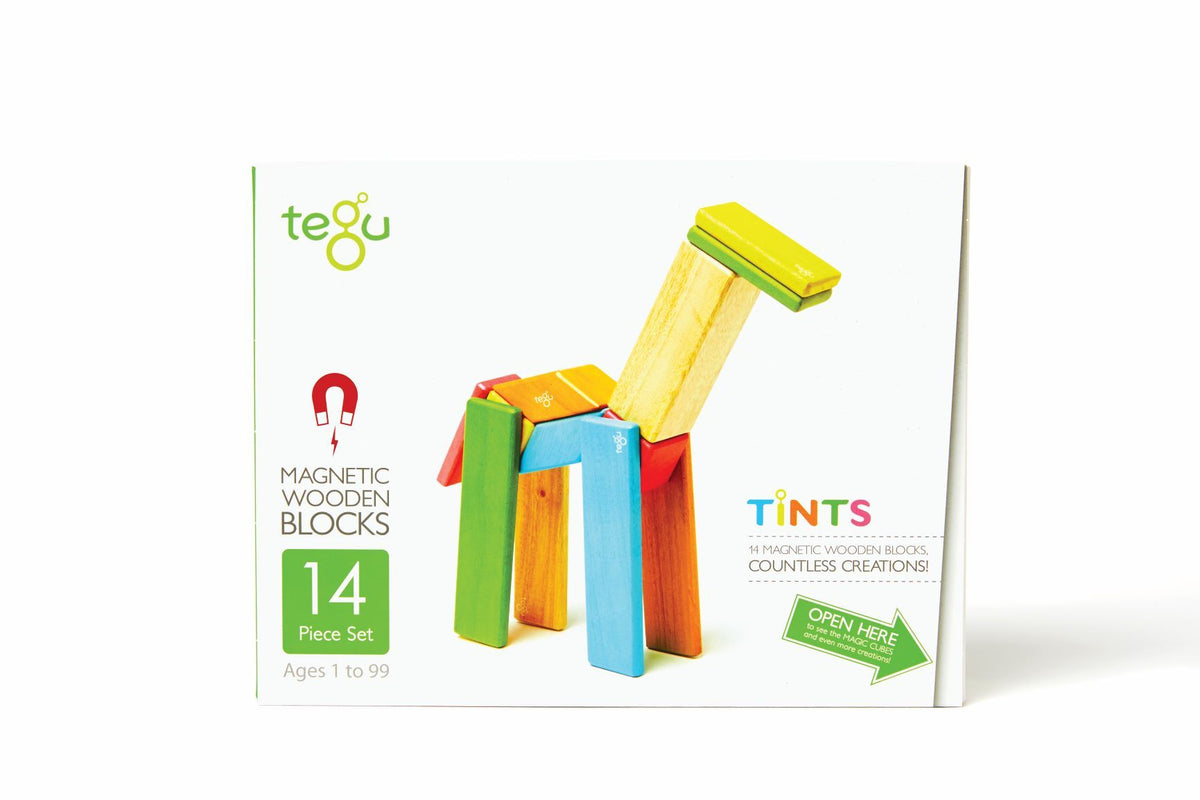 Tegu Magnetic Wooden Blocks - Classics 14 Pieces