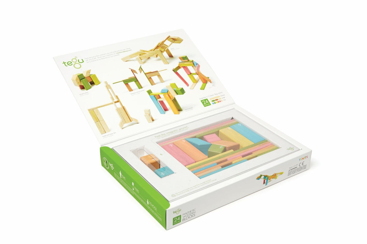 Tegu Magnetic Wooden Blocks - Classics 24 Pieces