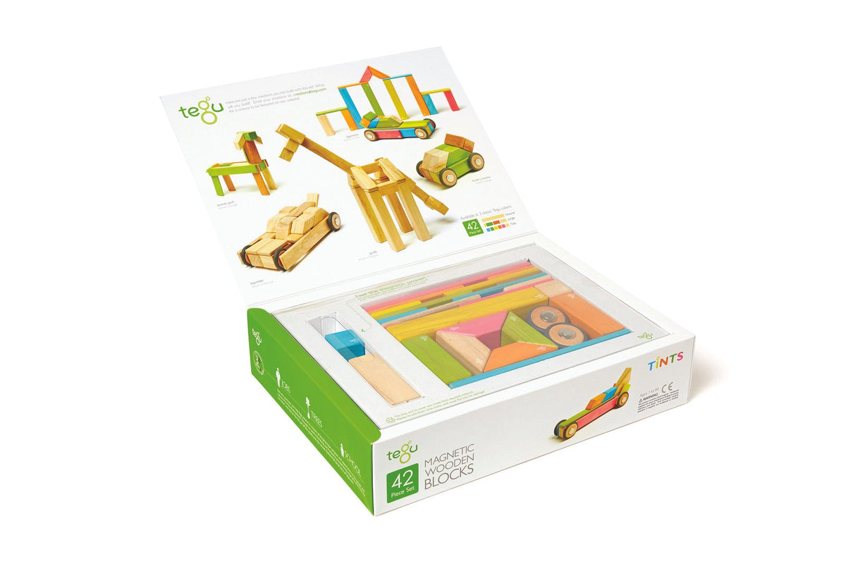 Tegu Magnetic Wooden Blocks - Classics 42 Pieces