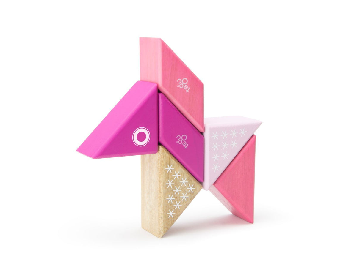 Tegu Magnetic Wooden Blocks - Travel Pals - Kitty