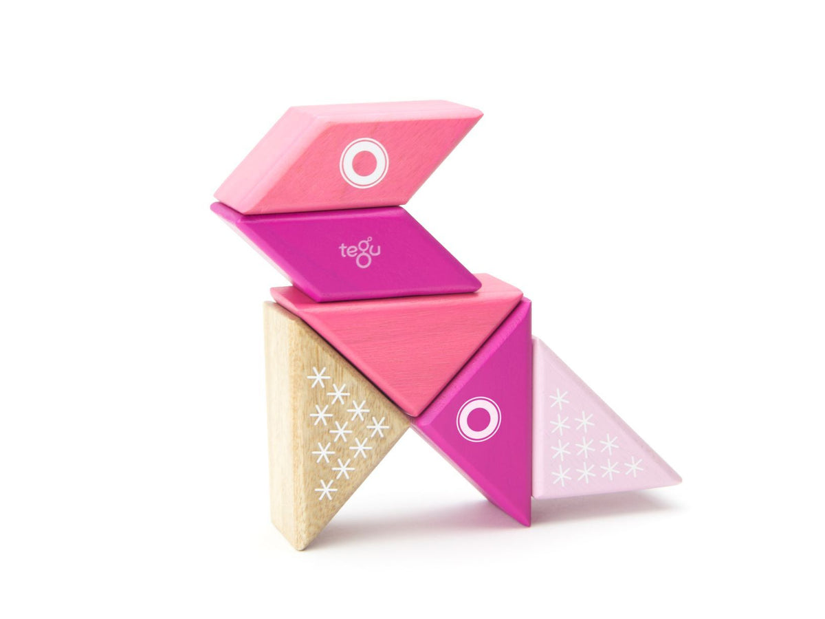 Tegu Magnetic Wooden Blocks - Travel Pals - Kitty
