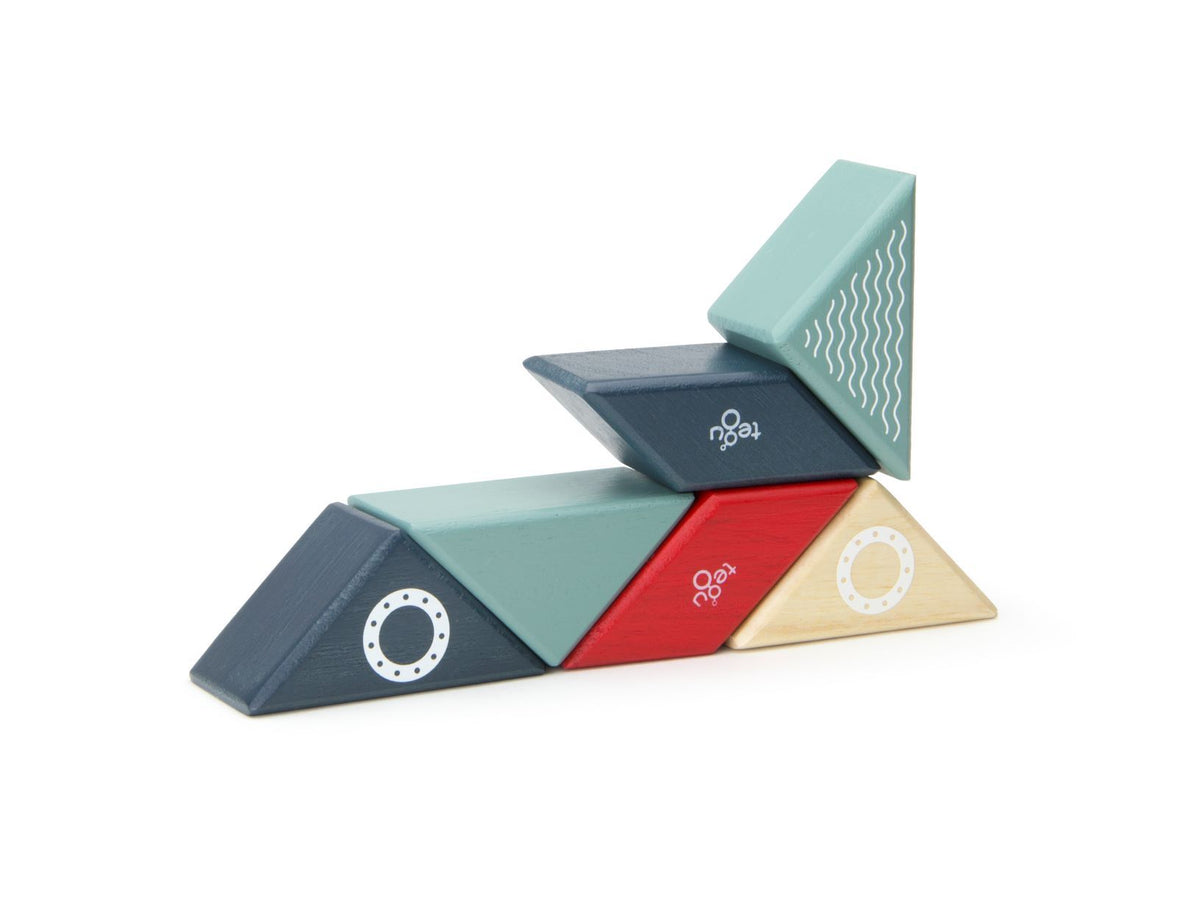 Tegu Magnetic Wooden Blocks - Travel Pals - Tugboat