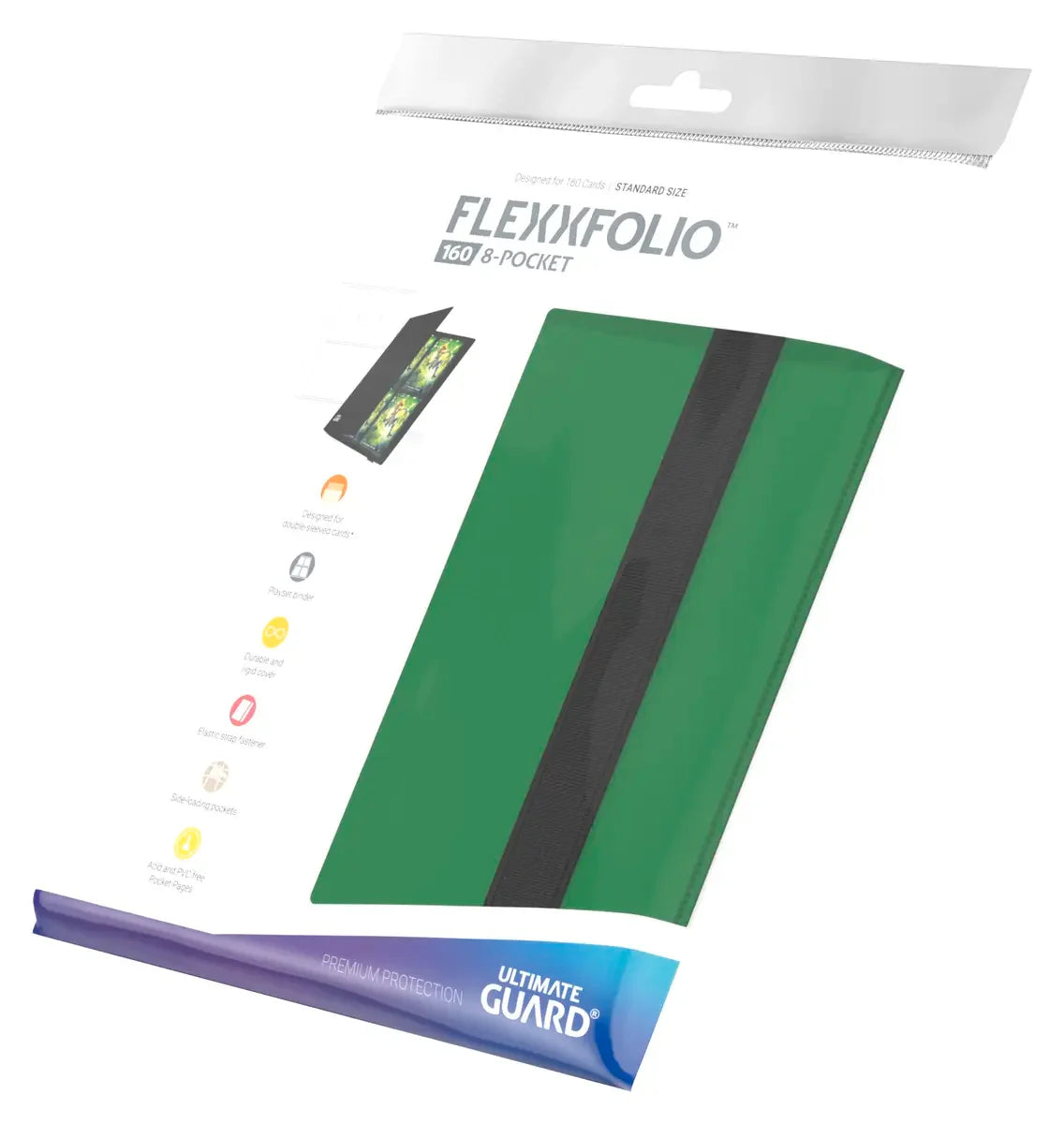 Ultimate Guard Flexxfolio 160 Folder - Green - 8-Pocket Standard-Size