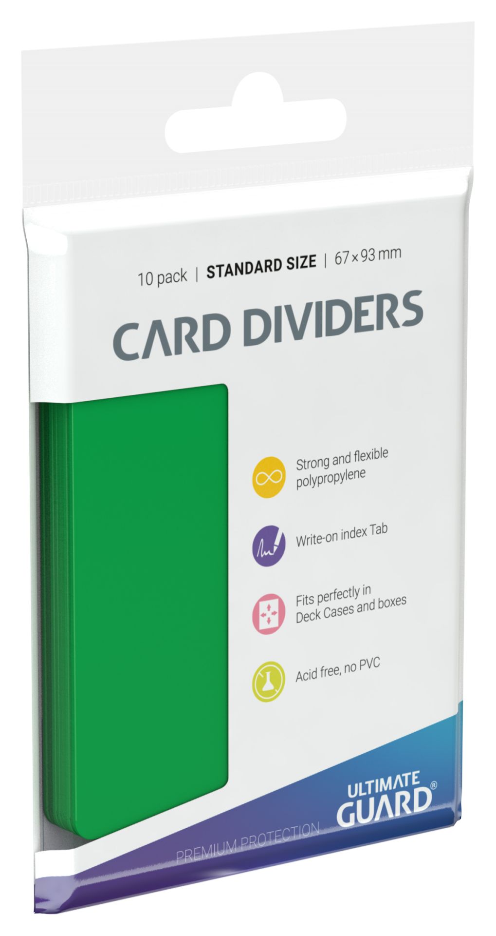 Ultimate Guard Card Dividers - Green - Standard-Size (10)