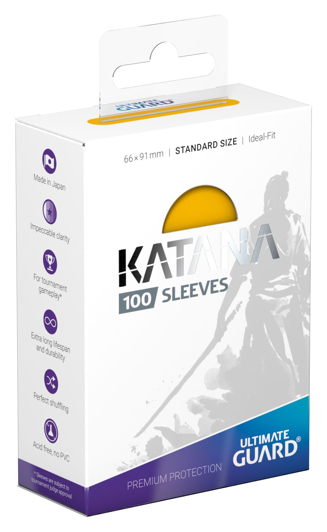 Ultimate Guard Katana Sleeves - Yellow - Standard-Size (100 Sleeves)