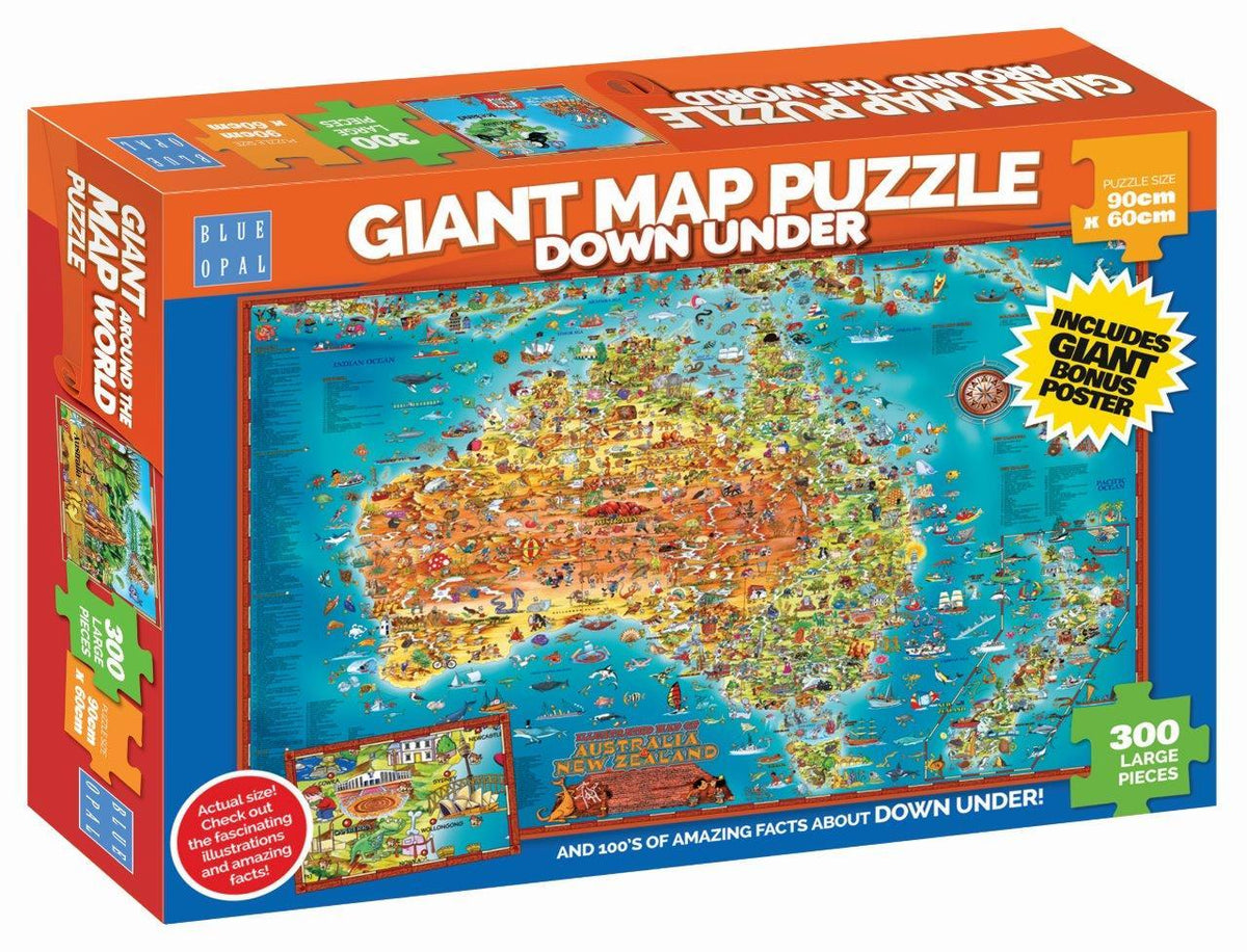 Blue Opal - Down Under Giant Map 300pc