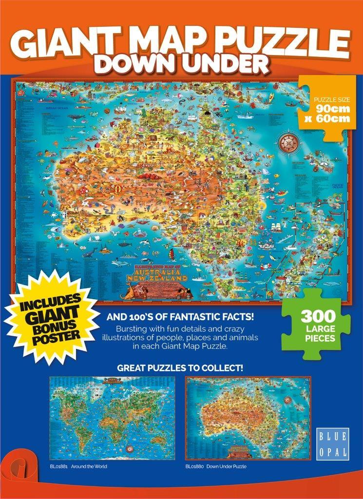 Blue Opal - Down Under Giant Map 300pc