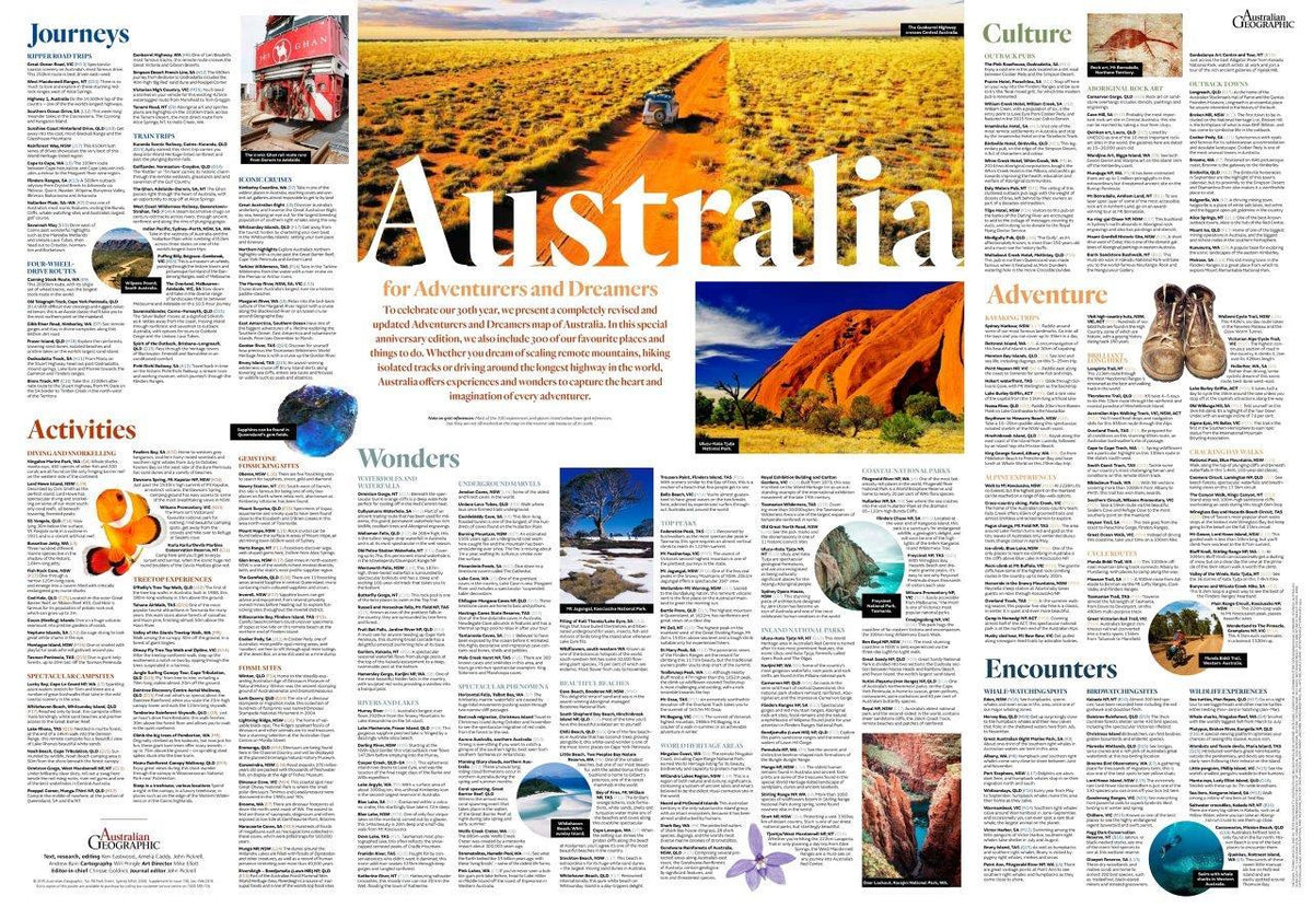 Geographic Map of Australia - For Adventurers and Dreamers 1000pc + Giant Poster (Blue Opal Puzzle)