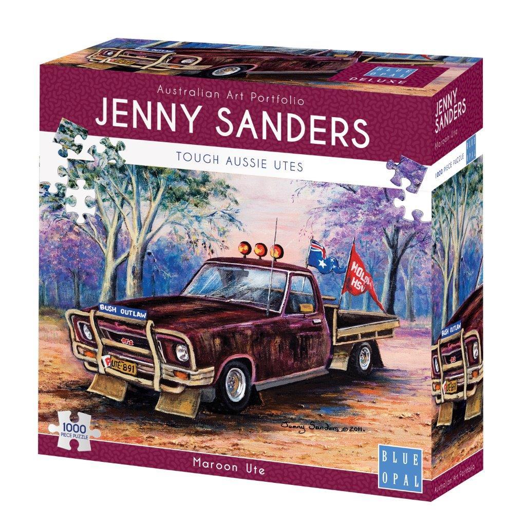 Jenny Sanders: Maroon Ute 1000pc (Blue Opal Puzzle)