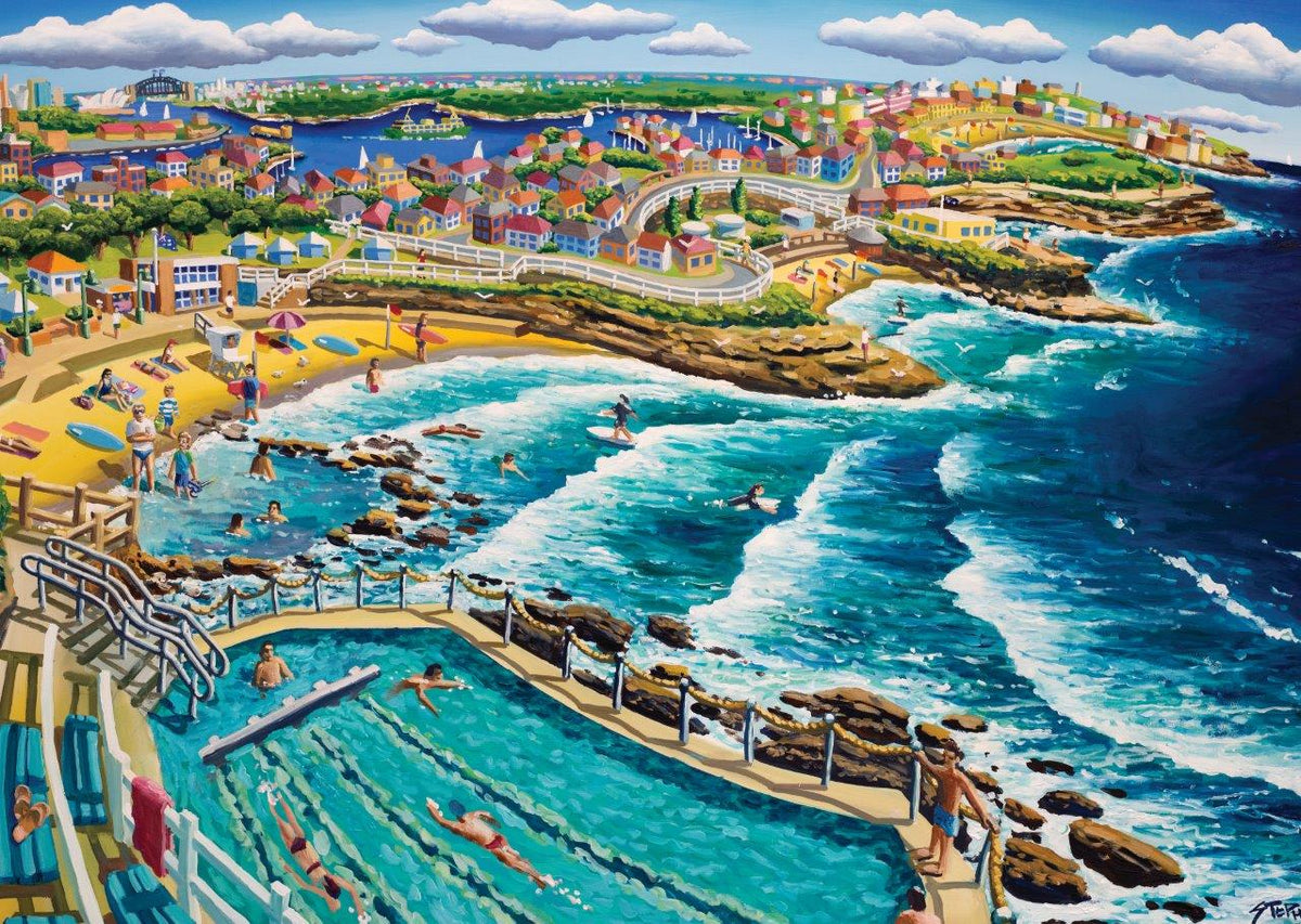 Stephen Evans: Bronte Beach 1000pc (Blue Opal Deluxe Puzzles)