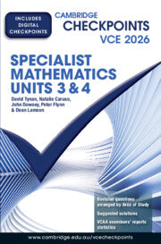 Cambridge Checkpoints VCE Specialist Mathematics Units 3&4 2026