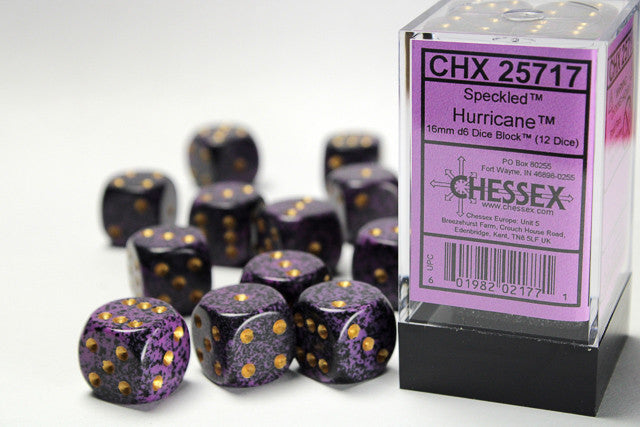 CHX 25717 Speckled Hurricane (16mm D6 12-Dice Set)