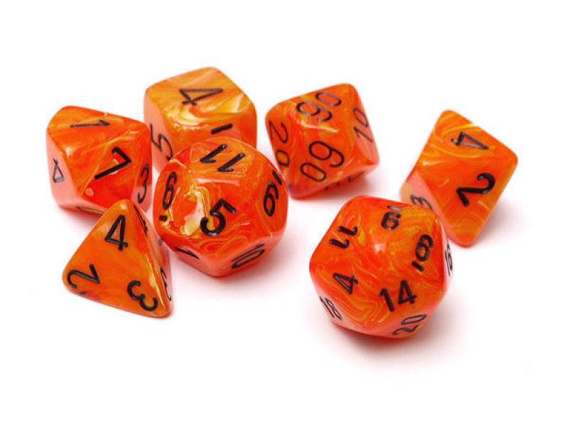CHX 27433 Vortex Orange/black (Polyhedral 7-Die Set)
