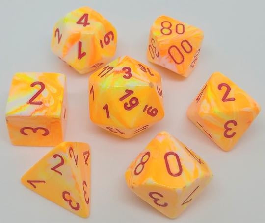 CHX 27453 Festive Sunburst/red (Polyhedral 7-Die Set)