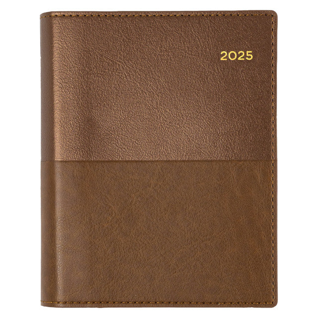 Collins 2025 Calendar Year Diary - Vanessa 365 Spiral A6 WTV Tan
