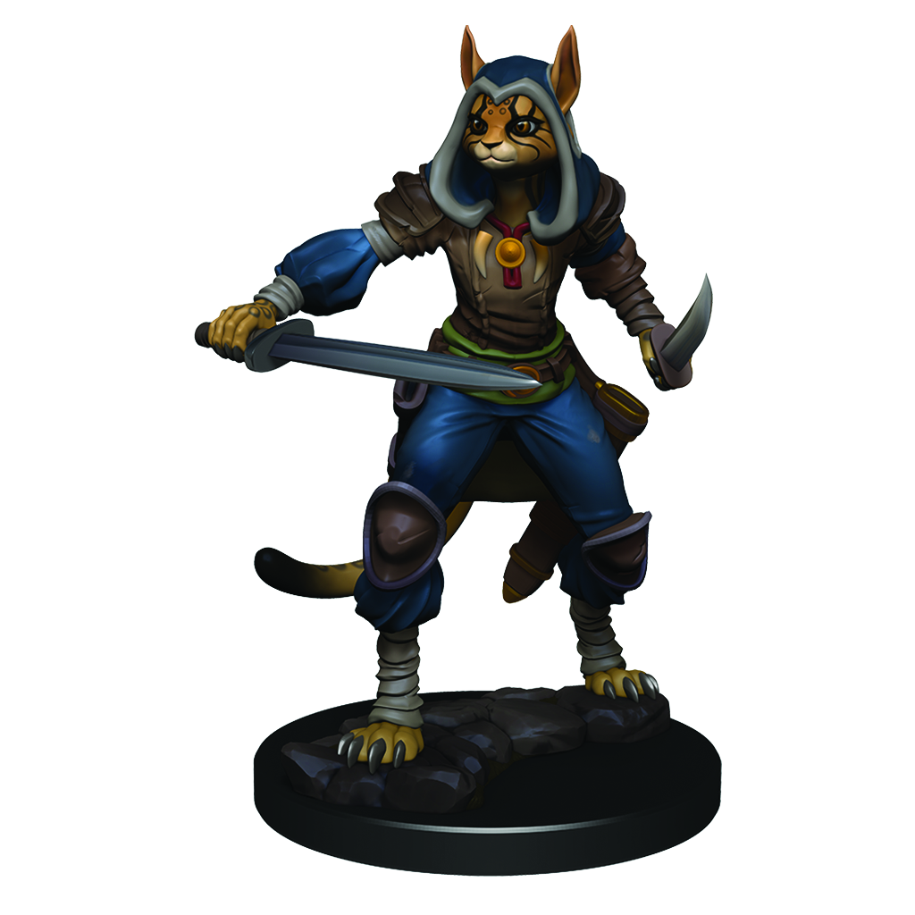 Female Tabaxi Rogue (D&D Icons of the Realm Premium Painted Figures)