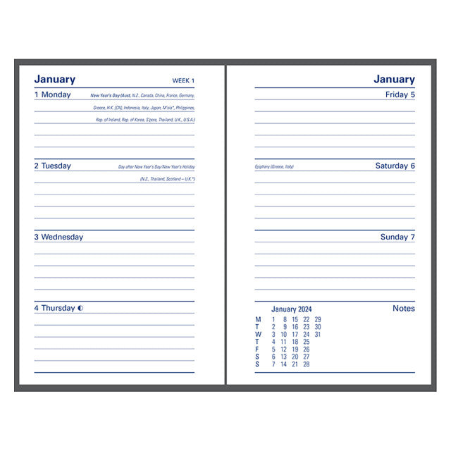 Collins Debden 2025 Calendar Year Diary / Planner - Associate 4801 Pocket WTV Black
