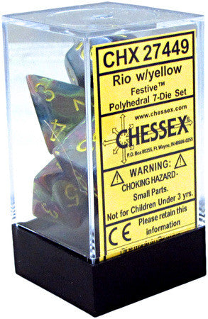 CHX 27449 Festive Rio/yellow (Polyhedral 7-Die Set)