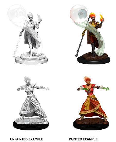 D&D - Fire Genasi Female Wizard (Nolzurs Marvelous Unpainted Miniatures)