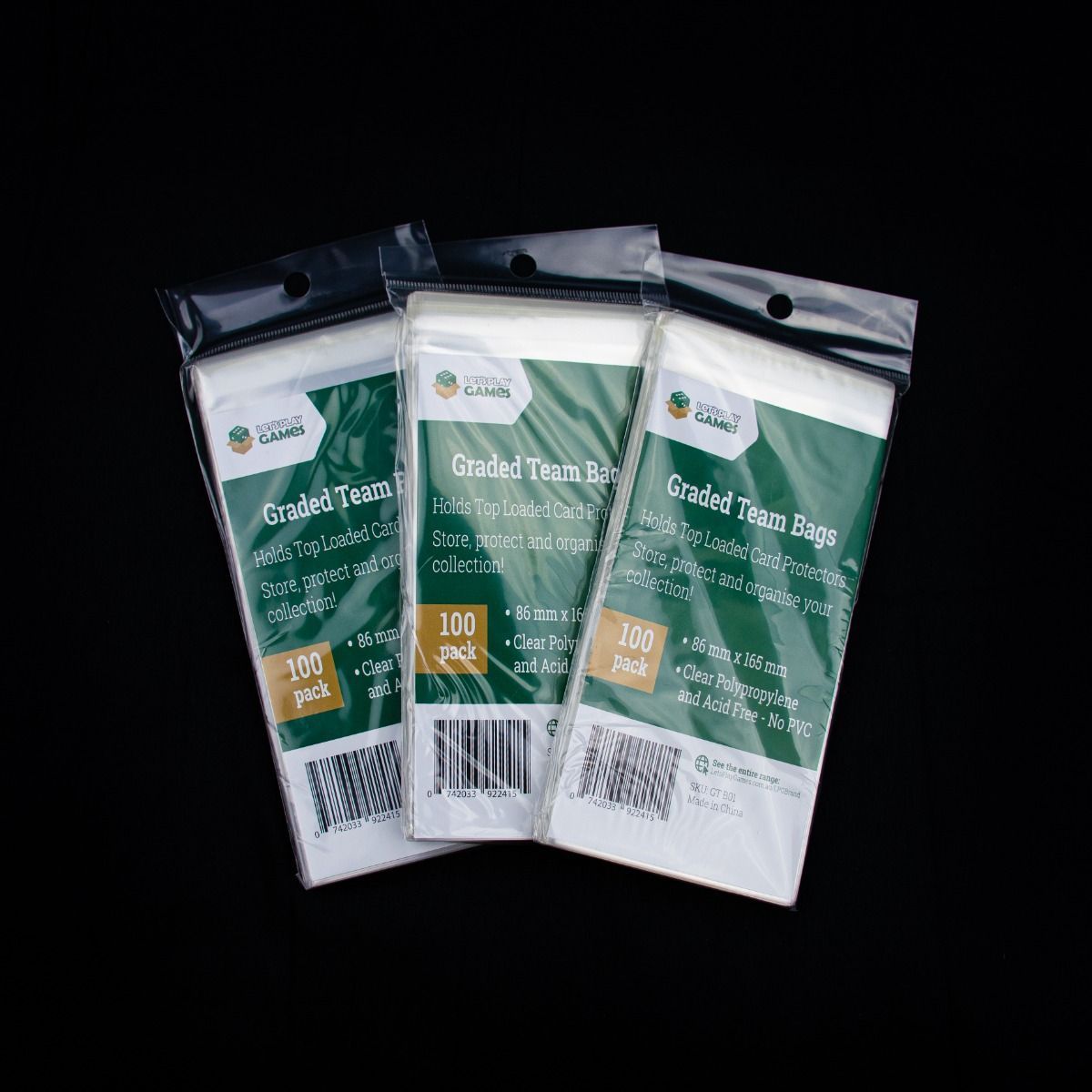 Graded Team Bags (100) - 86mm x 165mm (Lets Play Games)