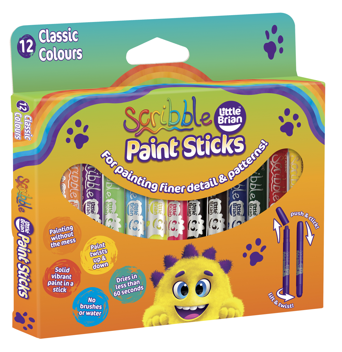 Little Brian Scribble Paint Sticks 12pk