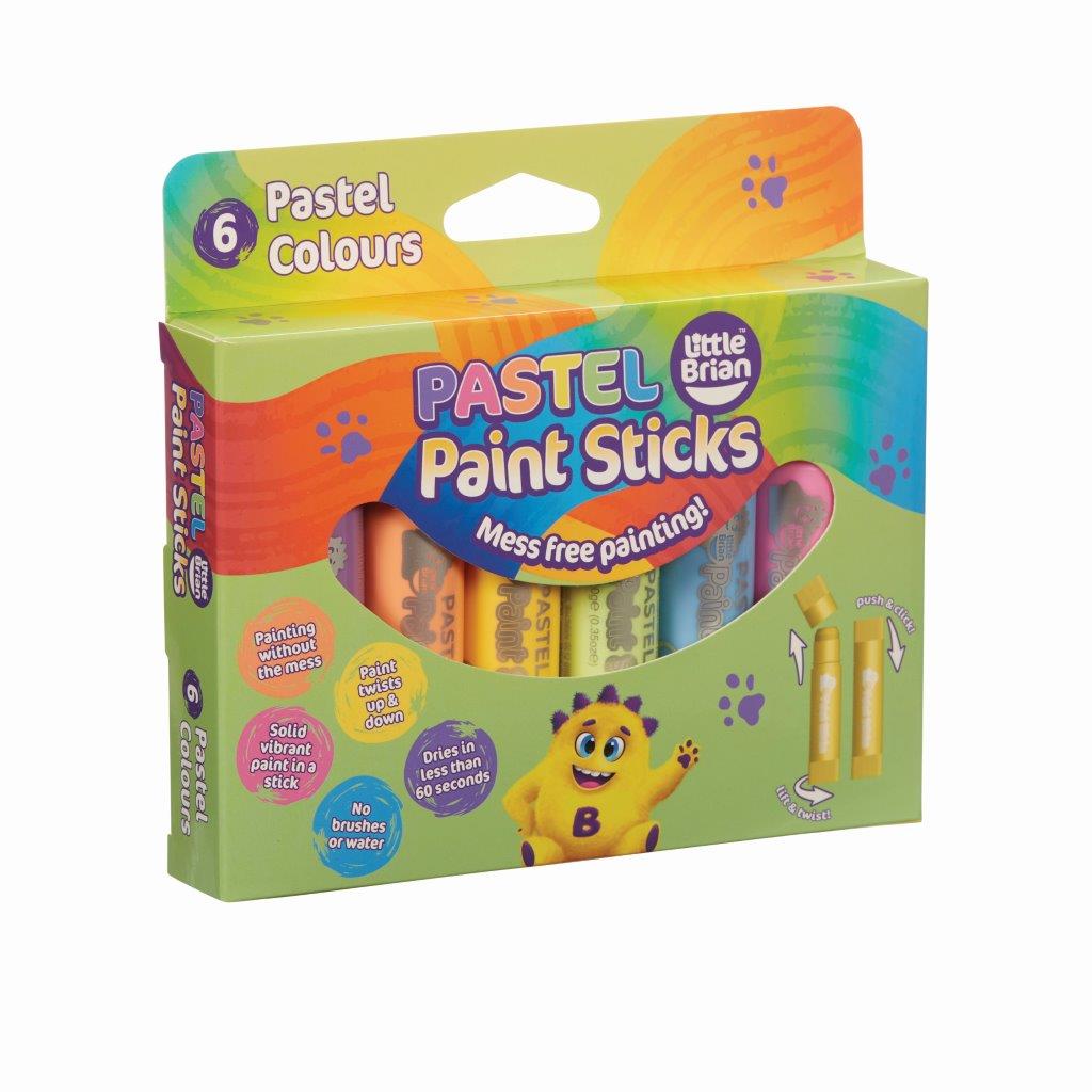 Little Brian Paint Sticks - Pastel 6pk