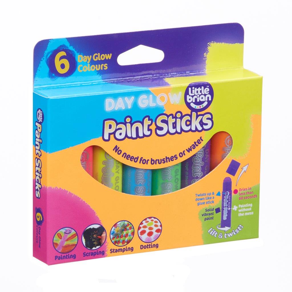 Little Brian Paint Sticks - Day Glow 6 pk