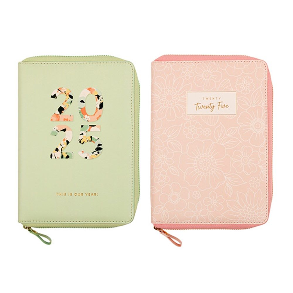 Dats 2025 Calendar Year Diary - PU Zip Wallet Spiral A5 70184 Week to View Assorted
