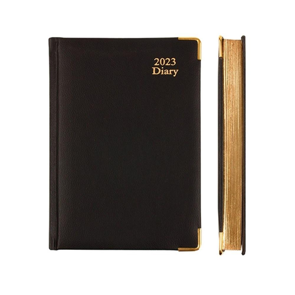 Dats 2024 Calendar Year Diary - Office Elite A5 Day to Page Black