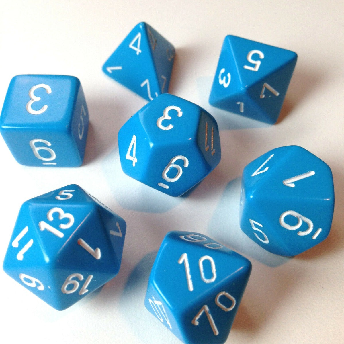 CHX 25416 Opaque Light Blue/white (Polyhedral 7-Die Set)