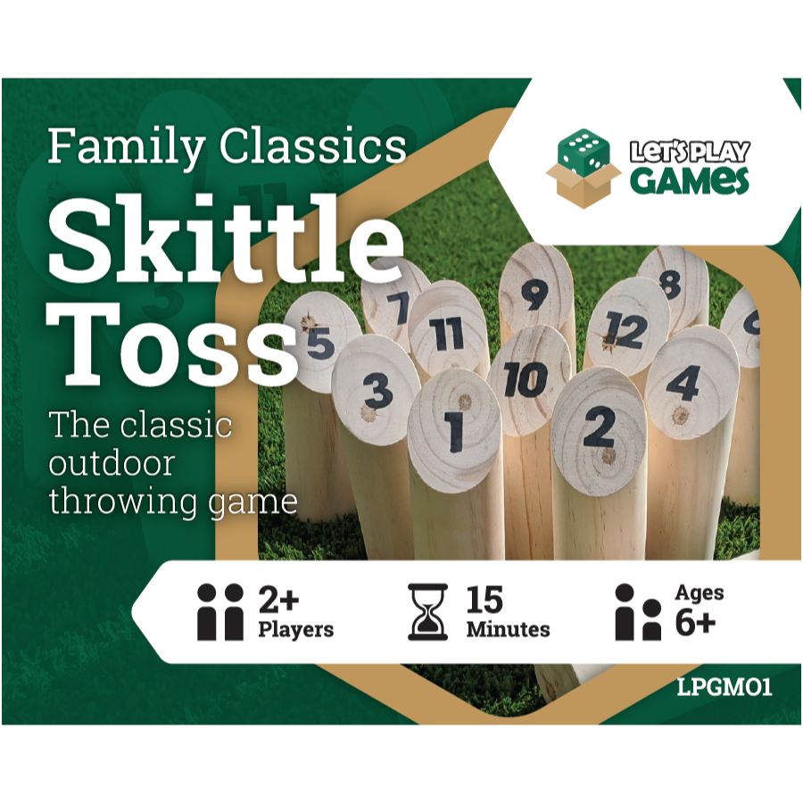 Skittle Toss (Finska) - Wooden Pegs Set (Let's Play Games)