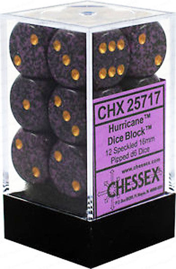 CHX 25717 Speckled Hurricane (16mm D6 12-Dice Set)