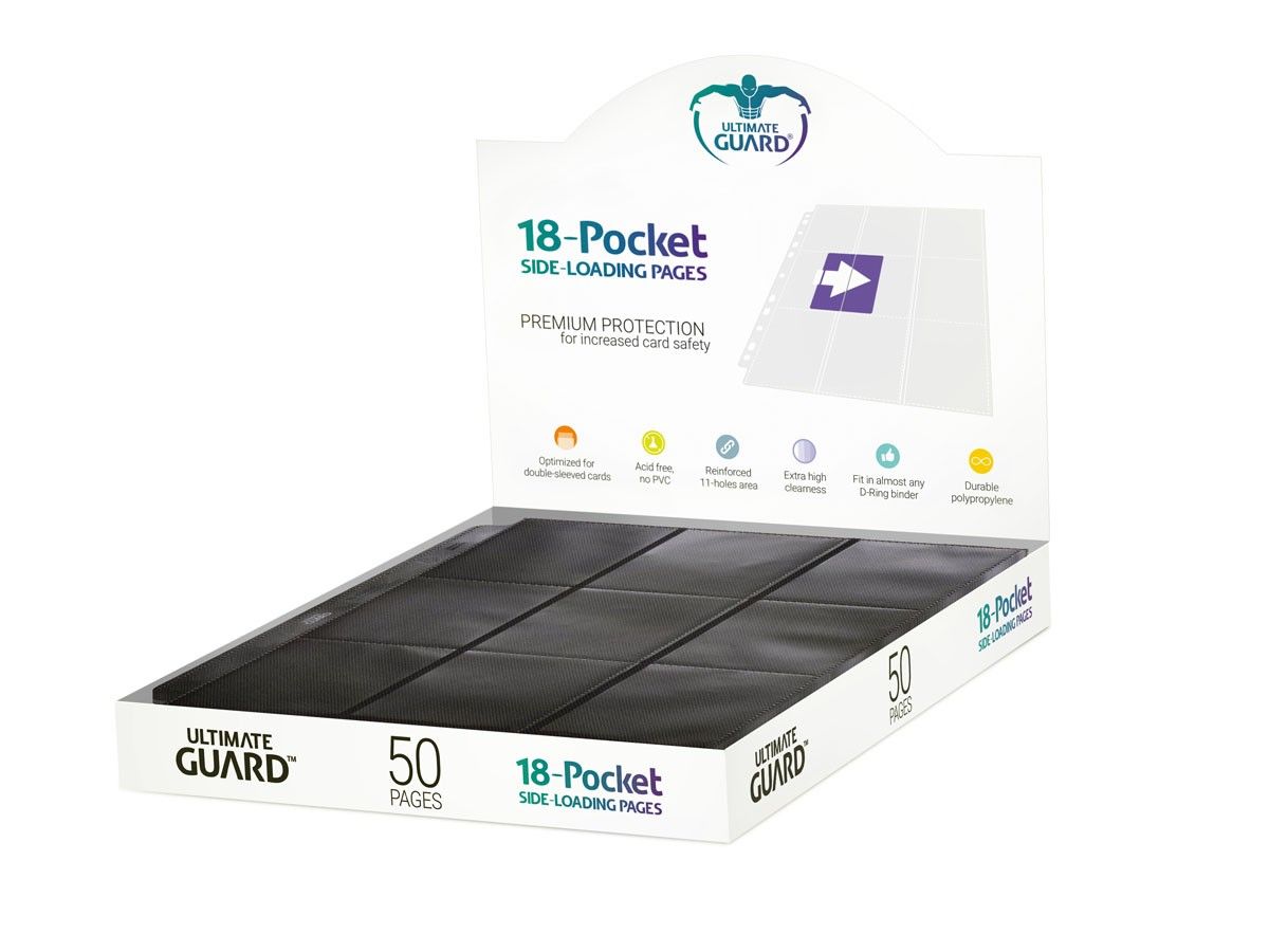 Ultimate Guard 18-Pocket Folder Pages Side-Loading - Black