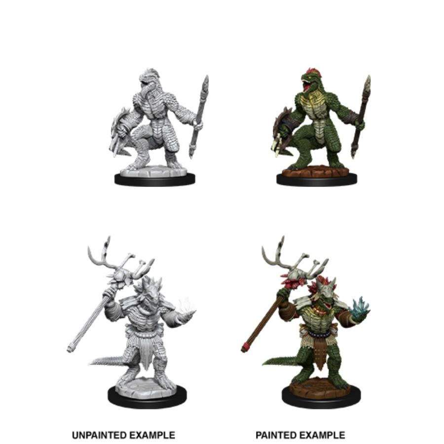 D&D - Lizardfolk & Lizardfolk Shaman (Nolzurs Marvelous Unpainted Miniatures)